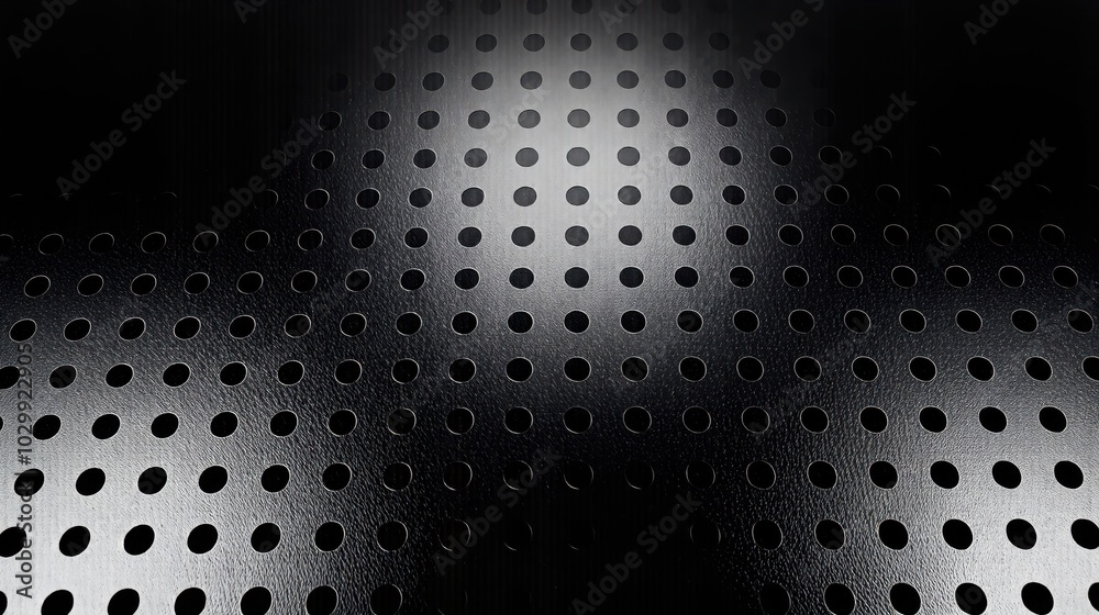 generative ai, Smooth glossy surface with circular perforations generative ai, Smooth glossy surface with circular perforations