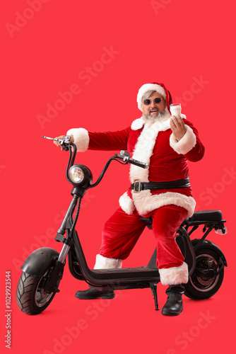 Cool Santa Claus with glass...
