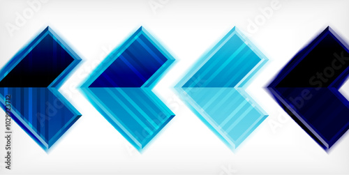 Free Download Arrow symbols created with 3d effects and line texture geometric abstract background - GFXLoad