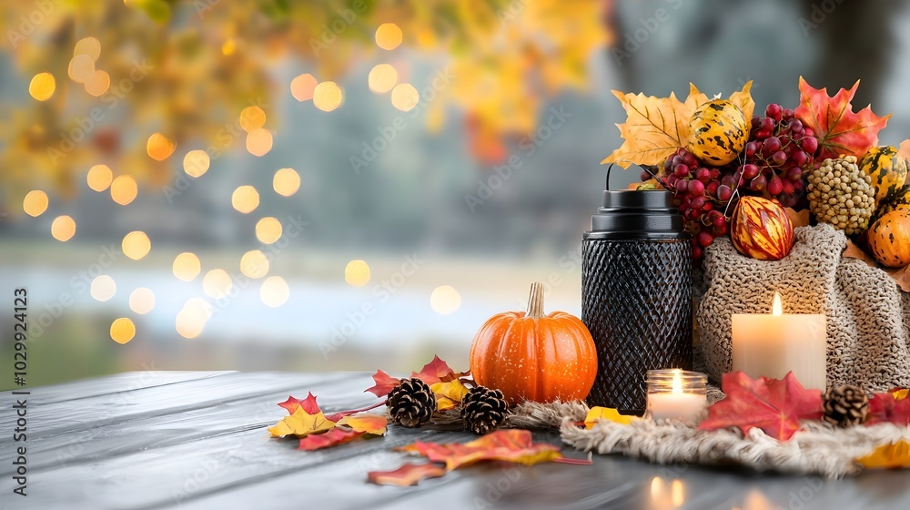 Cozy and Charming Autumn Decor Featuring Rustic Wreaths Hay Bales and Warm Lighting Against a Backdrop of Falling Leaves and Cozy Sweaters Cozy and Charming Autumn Decor Featuring Rustic Wreaths Hay Bales and Warm Lighting Against a Backdrop of Falling Leaves and Cozy Sweaters