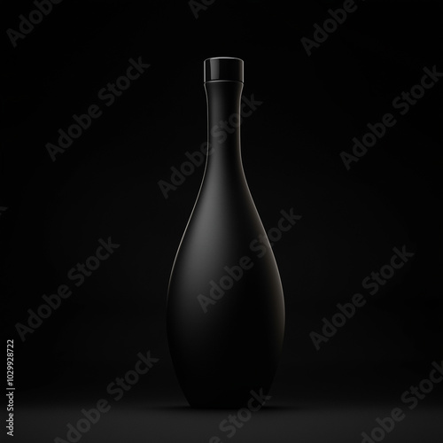 Dramatic Shade: Matte Black Backdrop with High Focused Lighting