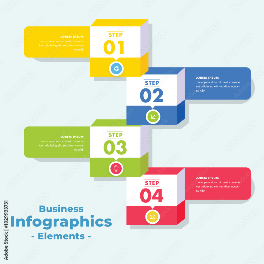 boxs infographic template modern 3d boxs infographic template modern 3d