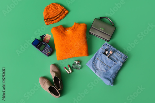 Winter clothes with accesso...