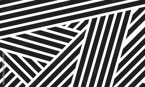 abstract simple geometric black white irregular line pattern can be used background.