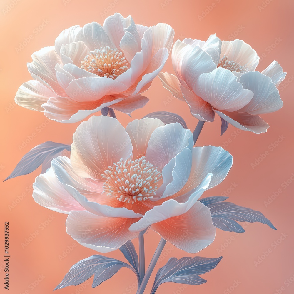Fototapeta premium pink and white flowers