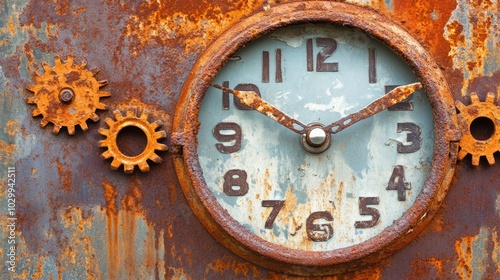 Wallpaper Mural A vintage clock with exposed gears, the rusted metal and worn cogs adding a sense of history and timelessness. Torontodigital.ca