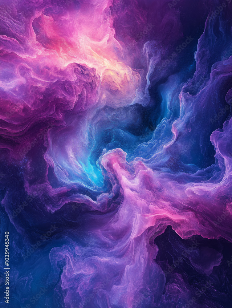 Colorful Abstract Swirling Clouds in Space. Colorful Abstract Swirling Clouds in Space.