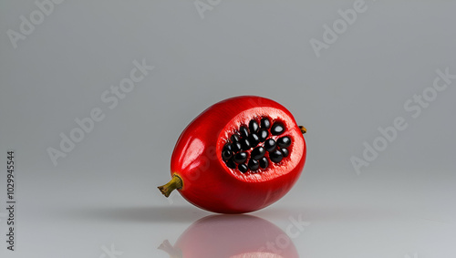 Red guarana on transparent background, red guarana, food, fruit,  photo