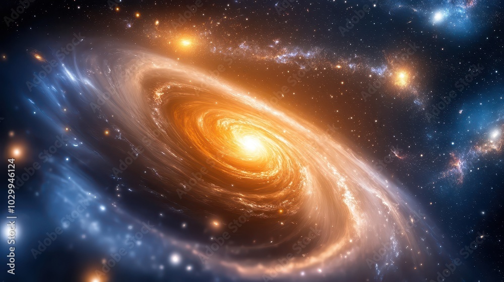 An endless field of stars in a galaxy background with bright constellations and swirling clouds of gas. An endless field of stars in a galaxy background with bright constellations and swirling clouds of gas.