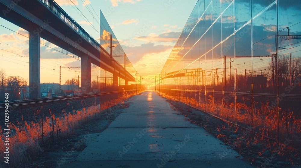 Obraz premium A sleek poster design that beautifully highlights nostalgic reflections against a minimalist backdrop.