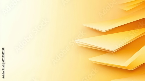 Clean yellow vector background with geometric shapes and smooth gradients, ideal for modern designs.