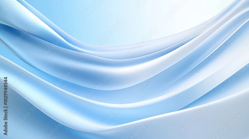 Fototapeta premium Light blue abstract background with smooth, flowing shapes, perfect for digital content.
