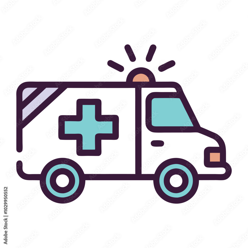 Emergency Ambulance Vector Illustration Design Concept Emergency Ambulance Vector Illustration Design Concept