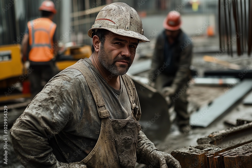 Factory Workers, Construction Workers, and Engineers Collaborating on Industrial Projects, Teamwork in Manufacturing and Construction Sites Factory Workers, Construction Workers, and Engineers Collaborating on Industrial Projects, Teamwork in Manufacturing and Construction Sites