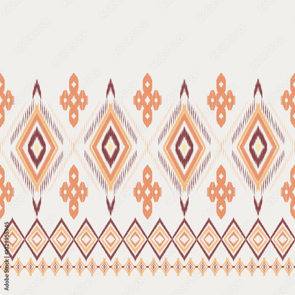 Thai ethnic traditional seamless pattern on background.