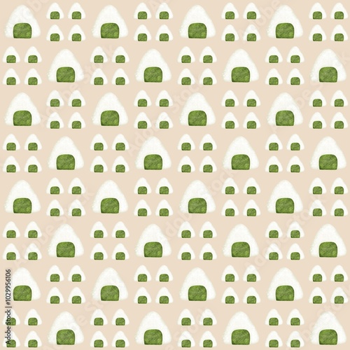 Obraz na płótnie Onigiri seamless pattern on background. w salonie