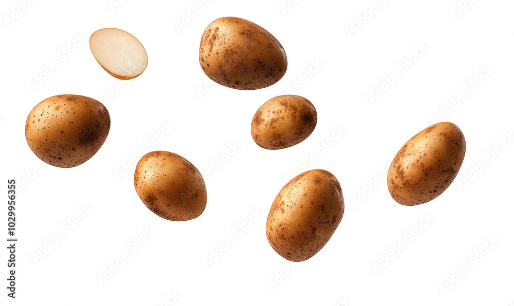 Potetos on transparent background Potetos on transparent background