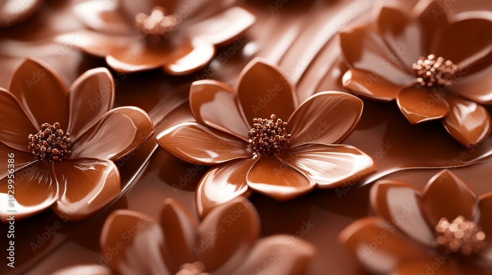 Delicious and Creative Chocolate Flowers with Realistic Textures for Bakery or Confectionery Display Generative AI Delicious and Creative Chocolate Flowers with Realistic Textures for Bakery or Confectionery Display Generative AI