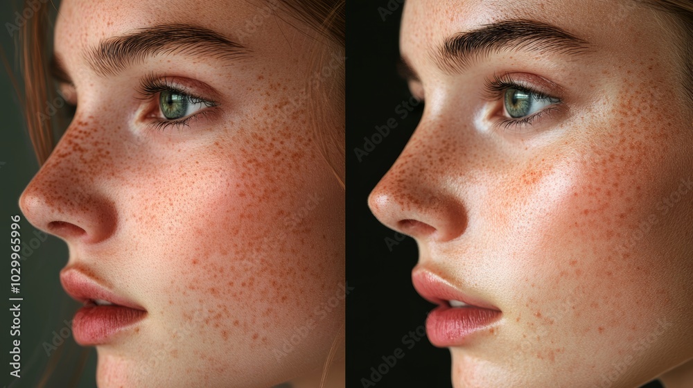 Obraz premium Face correction in augmented reality Generative AI