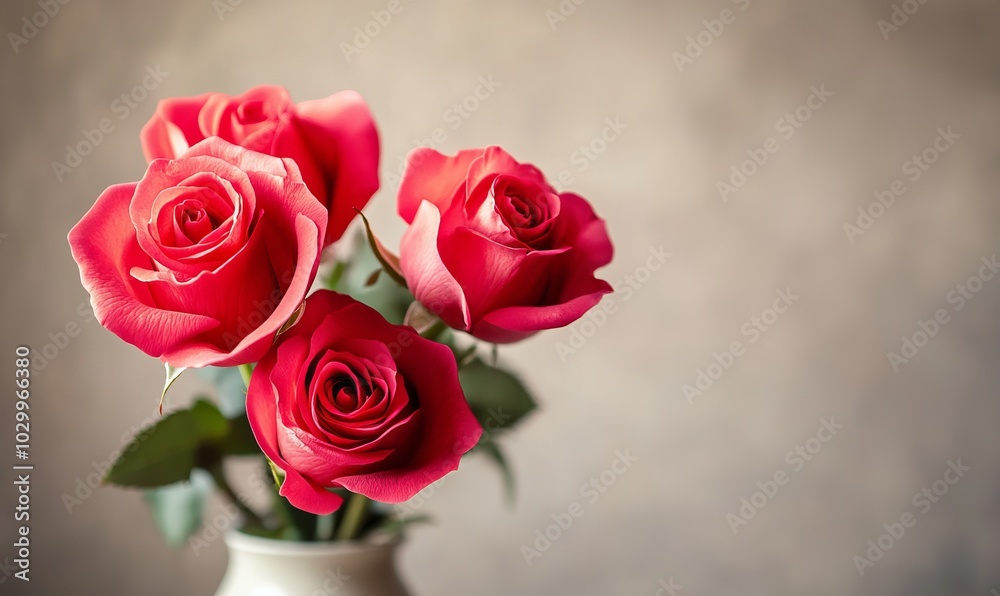 Naklejka premium rose flowers in a vase