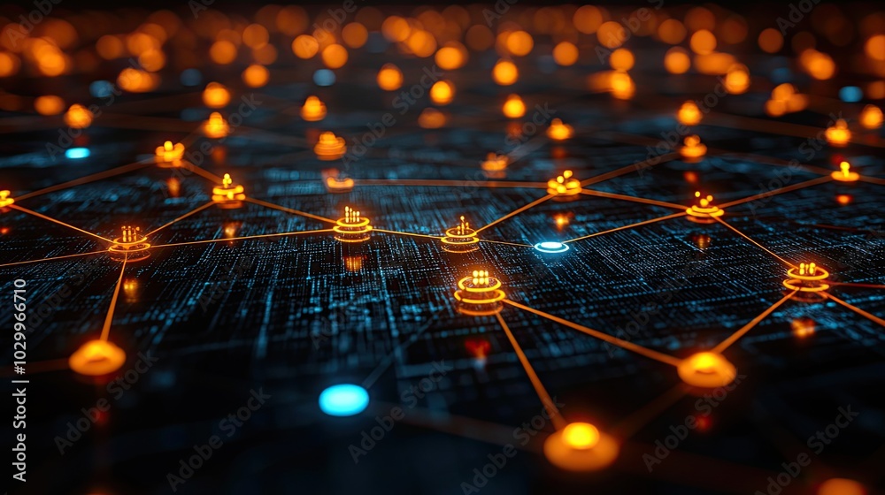 A theme of communication, networking, and technology depicted abstractly. A theme of communication, networking, and technology depicted abstractly.