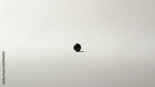 Minimalist Closeup of a Single Black Dot on White Background, Ideal for Design and Art Concepts Generative AI