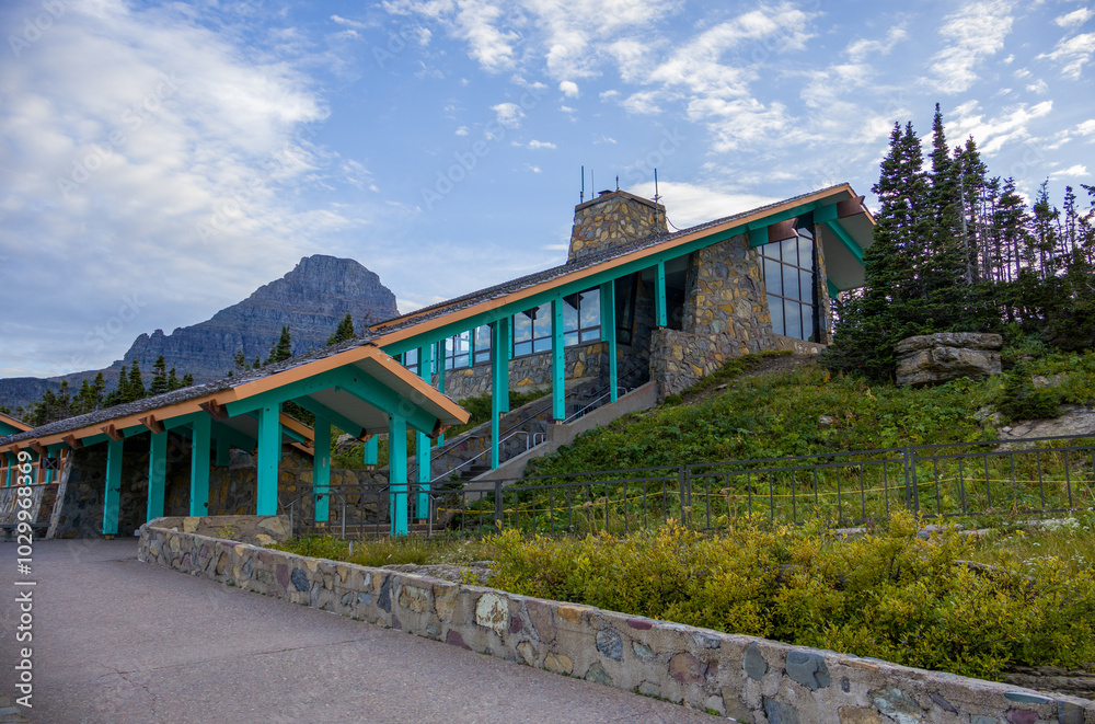 The Logan Pass Visitor Center in Glacier NP The Logan Pass Visitor Center in Glacier NP