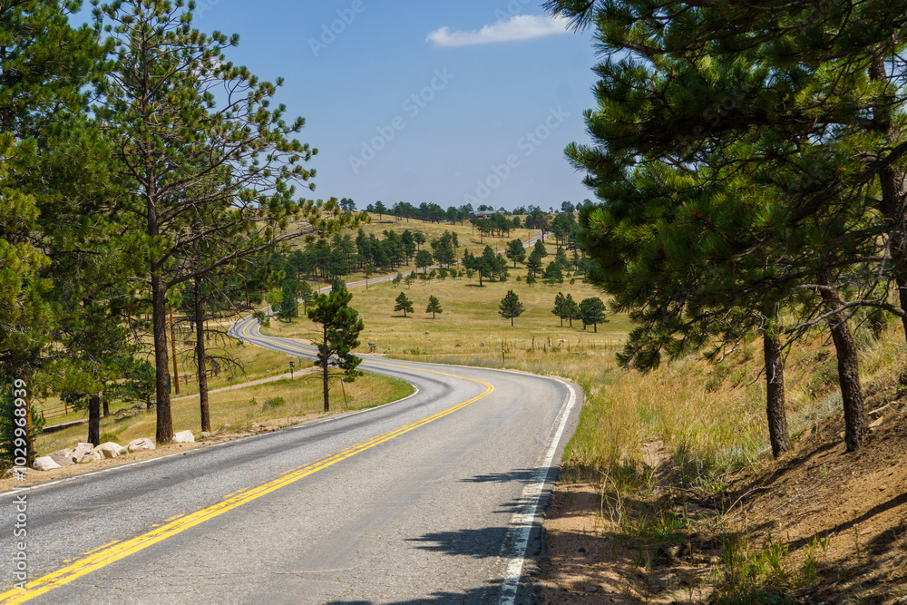 Fototapeta premium Twisting Road In The Country