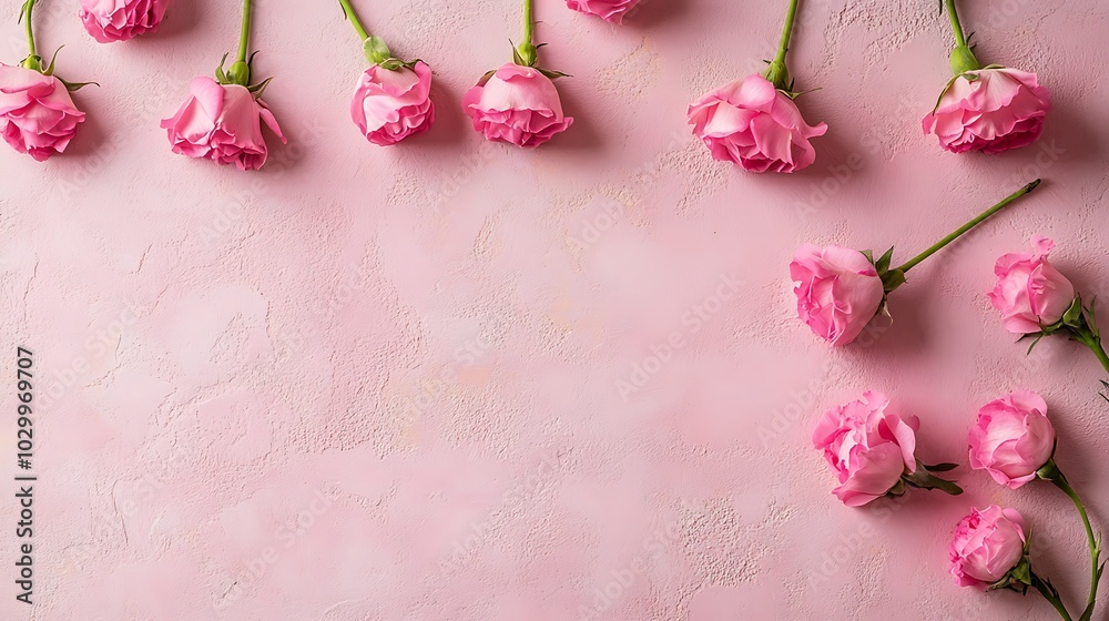 Pink Rose Flower Border on Pink Background for Wedding, Invitation, and Greeting Card Design Subtle Blur Background with Space for Custom Text Pink Rose Flower Border on Pink Background for Wedding, Invitation, and Greeting Card Design Subtle Blur Background with Space for Custom Text