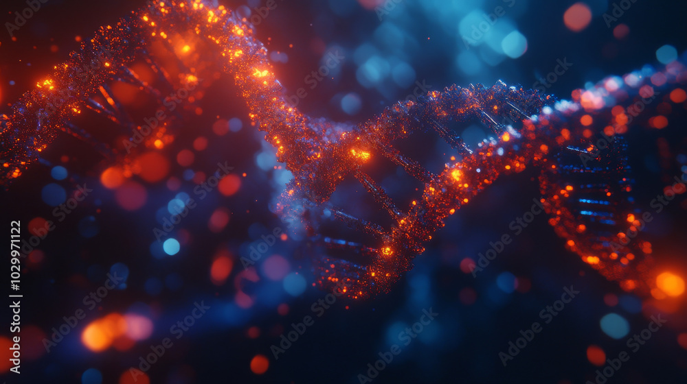 Scientists are using 3D models of DNA to develop new medicines. They're using gene therapy to fix genetic problems and CRISPR technology to create new, helpful changes in our genes.low poly wireframe. Scientists are using 3D models of DNA to develop new medicines. They're using gene therapy to fix genetic problems and CRISPR technology to create new, helpful changes in our genes.low poly wireframe.