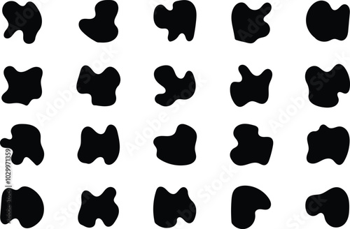 Blob shape organic set.