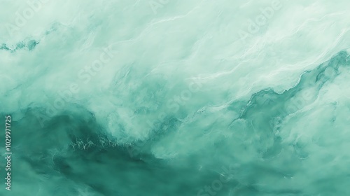 Abstract Watercolor Background with Green and White Swirls, Perfect for Minimalist Designs Simple Neutral Background with Free Space for Design