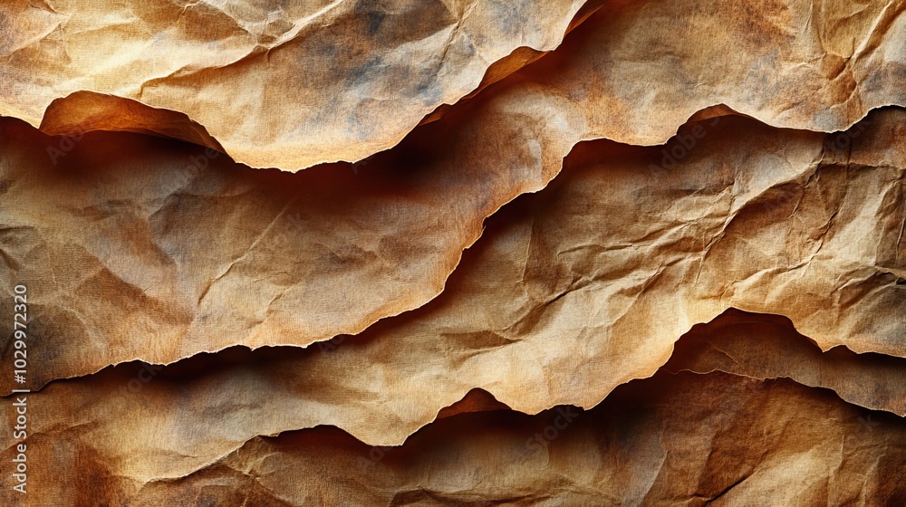 An abstract background of hard brown paper texture.
