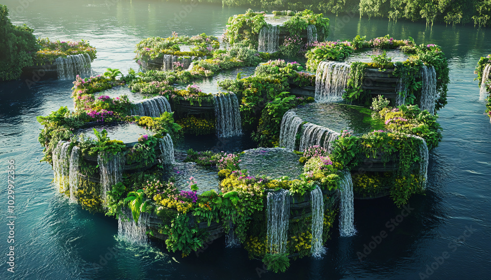 Fototapeta premium waterfall in the park