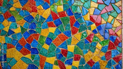 intricate mosaic tile design with visible grout, abstract mosaic background