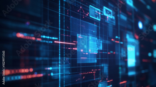 Online banking allows you to manage your money, invest, and pay bills electronically. This illustration shows a digital representation of online financial transactions.low poly wireframe.