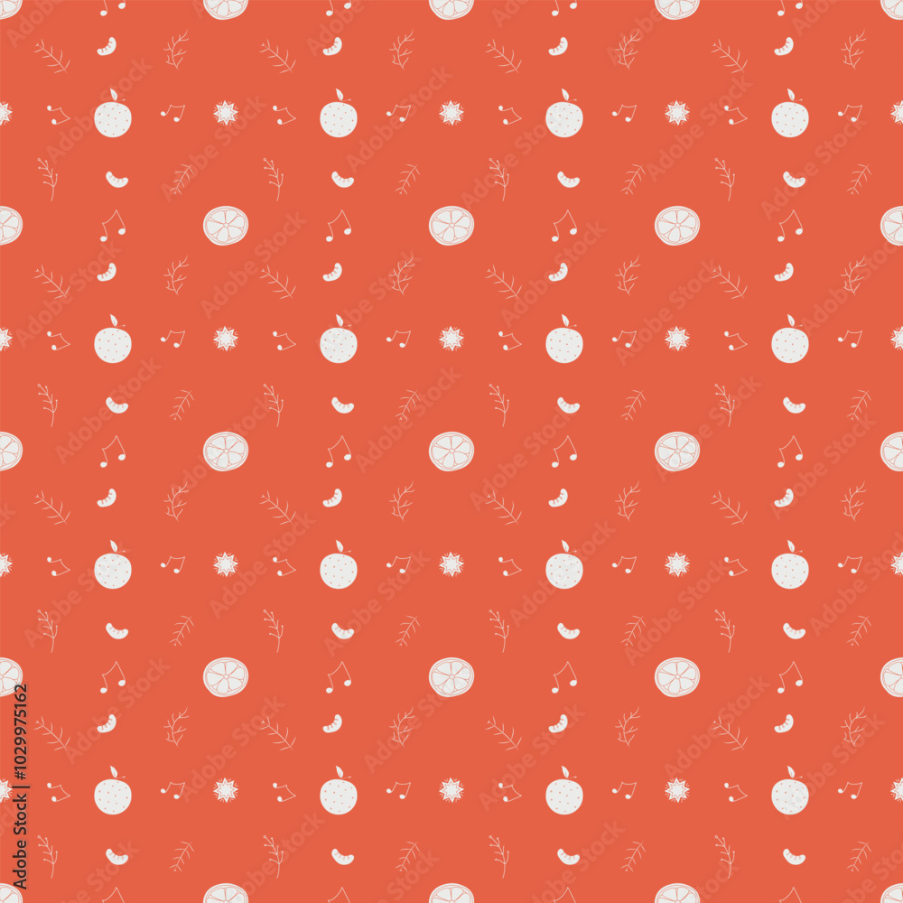 Seamless christmas pattern. New year background. Colored illustration with christmas icons Seamless christmas pattern. New year background. Colored illustration with christmas icons