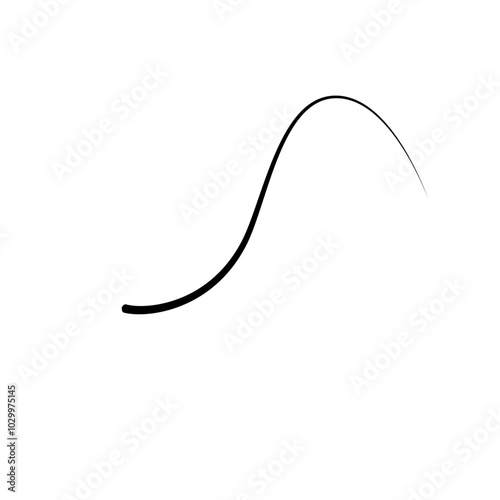 Single Hair Strand Illustration
