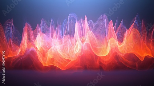 Vibrant Abstract Sound Wave Visualization