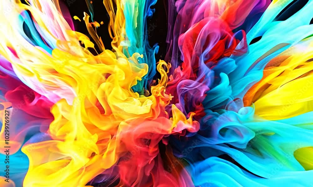 Abstract composition of bright colors Abstract composition of bright colors