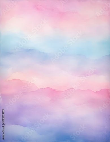 pastel watercolor painting texture, watercolor background with clouds