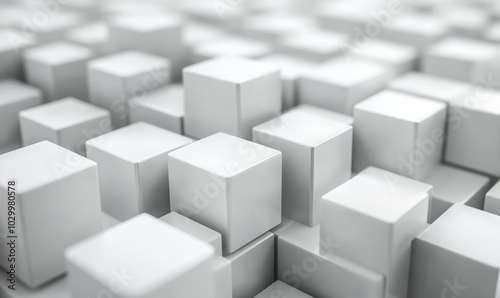 White 3D Blocks form a Business abstract wallpaper