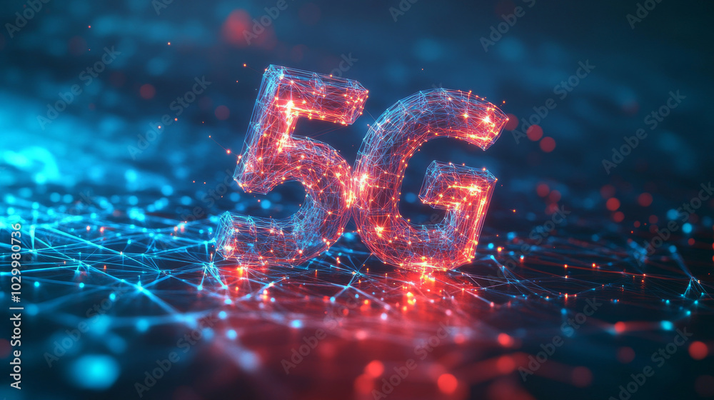 5G is a new, fast internet connection that lets you download and share information much quicker. It uses powerful technology to move large amounts of data around the world.low poly wireframe. 5G is a new, fast internet connection that lets you download and share information much quicker. It uses powerful technology to move large amounts of data around the world.low poly wireframe.