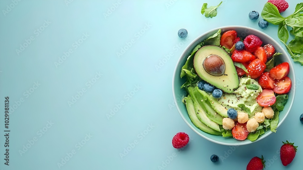 Nutritious and Balanced Avocado and Hummus Salad Bowl with a Futuristic Triadic Color Scheme and Clean Minimalist Background Ideal for Healthy Eating Wellness and Lifestyle Concepts Nutritious and Balanced Avocado and Hummus Salad Bowl with a Futuristic Triadic Color Scheme and Clean Minimalist Background Ideal for Healthy Eating Wellness and Lifestyle Concepts