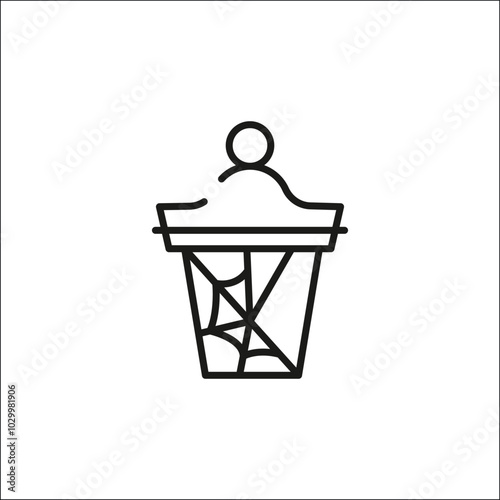 Spider Web Street Lamp Icon