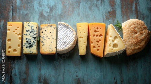 Various types of cheese