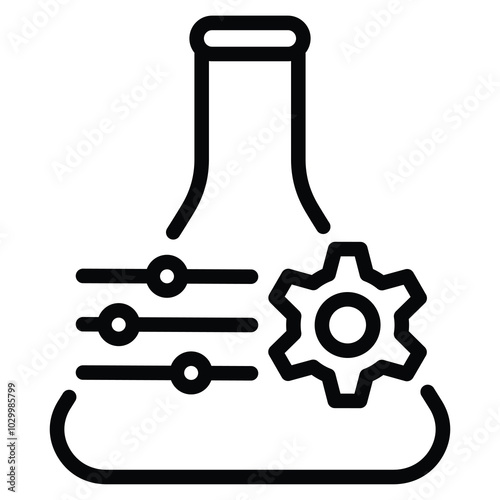 experiment setup icon line vector illustration