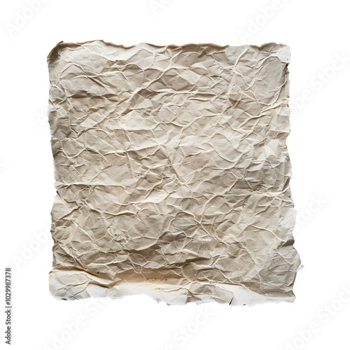 Crinkled Paper Texture, Vintage, Torn Edges