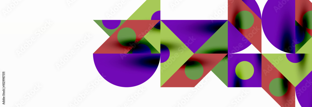 Trendy triangles lines, round elements and circles. Vector Illustration For Wallpaper, Banner, Background, Card, Book Illustration, landing page