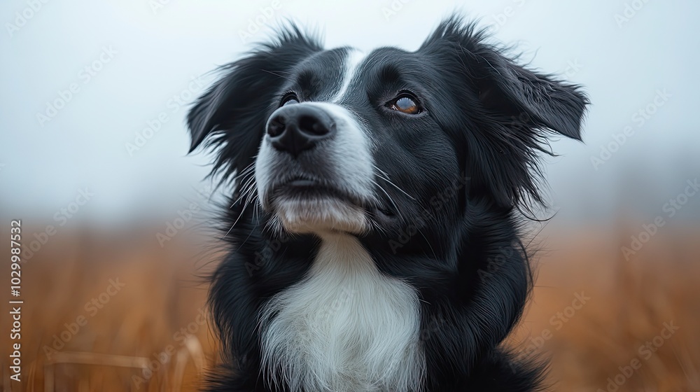 An epic dog posed against a dramatic background. An epic dog posed against a dramatic background.